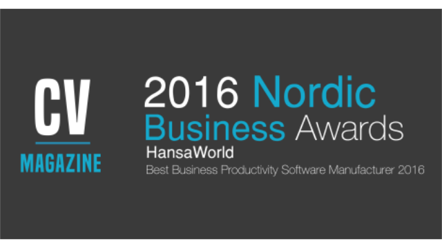 2016 CV Nordic Business Awards
